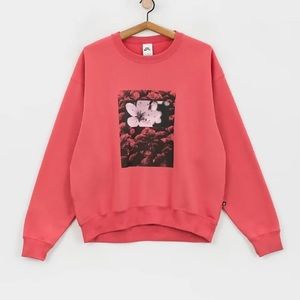 Nike SB Skate Pink Floral Fleece Crew Sweatshirt Unisex